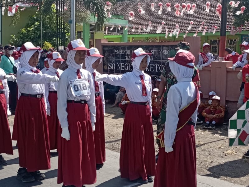 SDN 1 Kedungdowo Mengikuti Lomba Gerak Jalan Tingkat Kecamatan